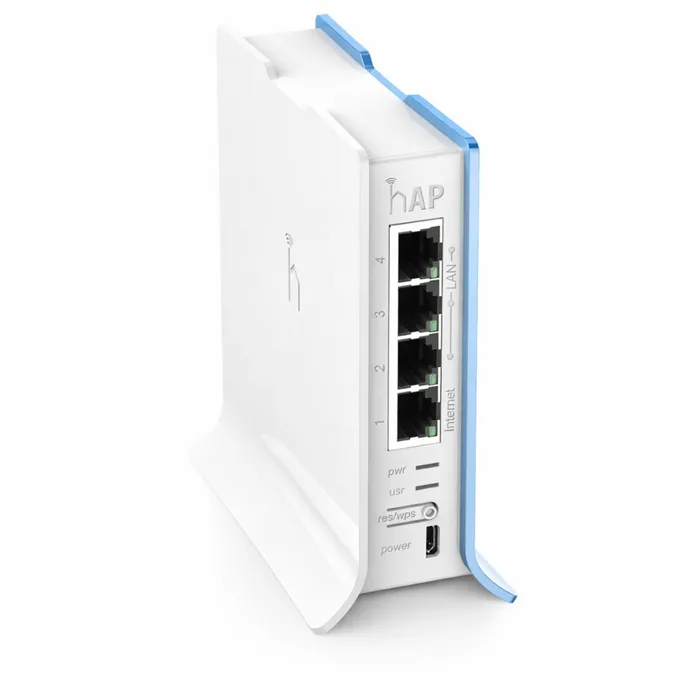 Roteador MikroTik hAP Lite RB941-2nD-TC-BR 2.4GHz Dual Chain RouterOS L4 4 Portas 10/100 Homologado Anatel