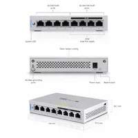Switch Ubiquiti UniFi 8 Portas Gigabit PoE US-8-60W RJ45 - imagem 4