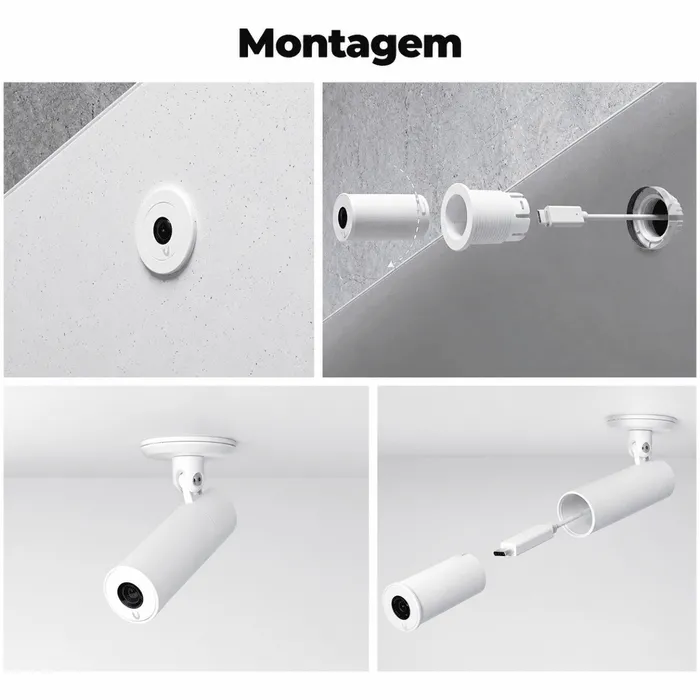 Camera Discreta Ubiquiti 4K PoE AI Theta UniFi Inteligente Segurança 