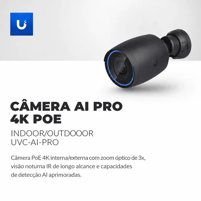 Câmera Inteligente Ubiquiti UniFi UVC-AI-Pro 4K PoE Zoom 3x IP65 