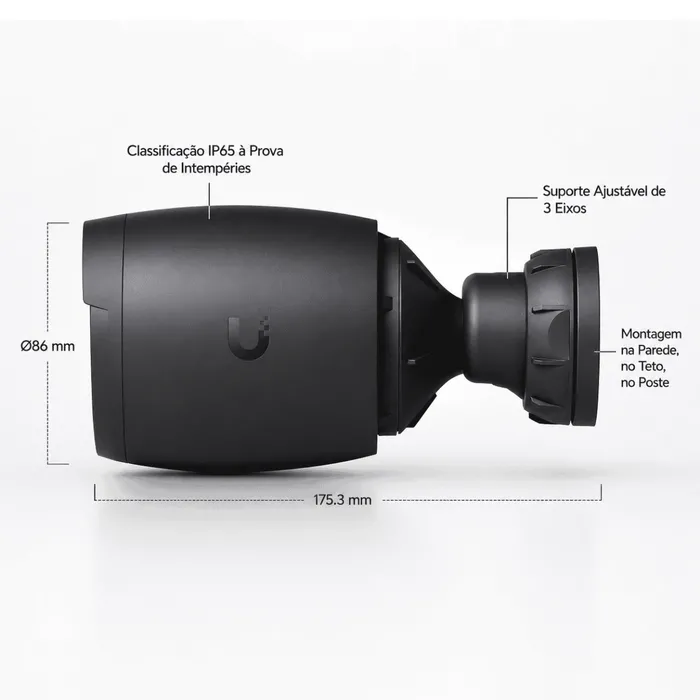 Câmera Inteligente Ubiquiti UniFi UVC-AI-Pro 4K PoE Zoom 3x IP65 