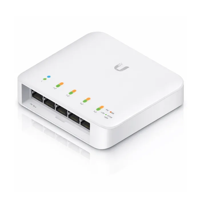 Switch Ubiquiti UniFi USW-Flex 5 Portas Gigabit PoE 802.3af Outdoor Gerenciável Rede Profissional