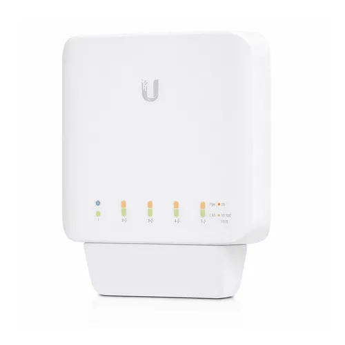 Switch Ubiquiti UniFi USW-Flex 5 Portas Gigabit PoE 802.3af Outdoor Gerenciável Rede Profissional