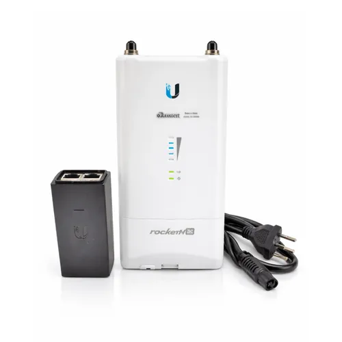 Access Point Ubiquiti Rocket R5AC-Lite AirMax ac PtMP 5GHz Gigabit PoE com 2 RP-SMA Para Uso Externo