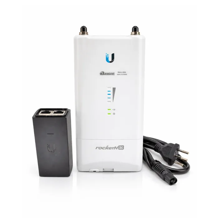 Access Point Ubiquiti Rocket R5AC-Lite AirMax ac PtMP 5GHz Gigabit PoE com 2 RP-SMA Para Uso Externo
