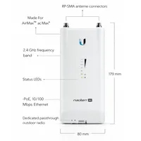 Access Point Ubiquiti Rocket R5AC-Lite AirMax ac PtMP 5GHz Gigabit PoE com 2 RP-SMA Para Uso Externo - imagem 3