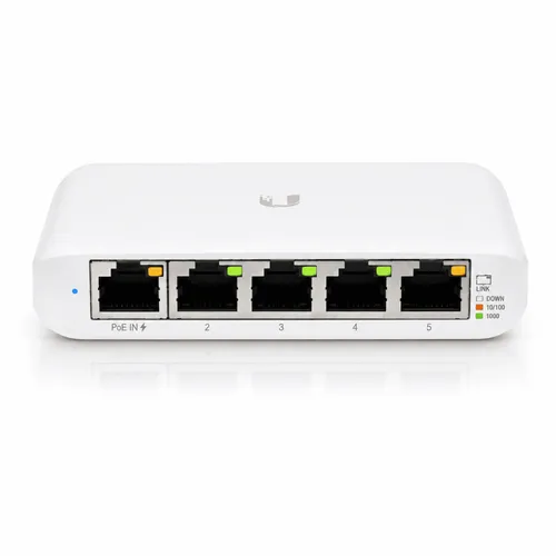 Switch Ubiquiti UniFi USW-Flex-Mini 5 Portas Gigabit PoE RJ45 Gerenciável