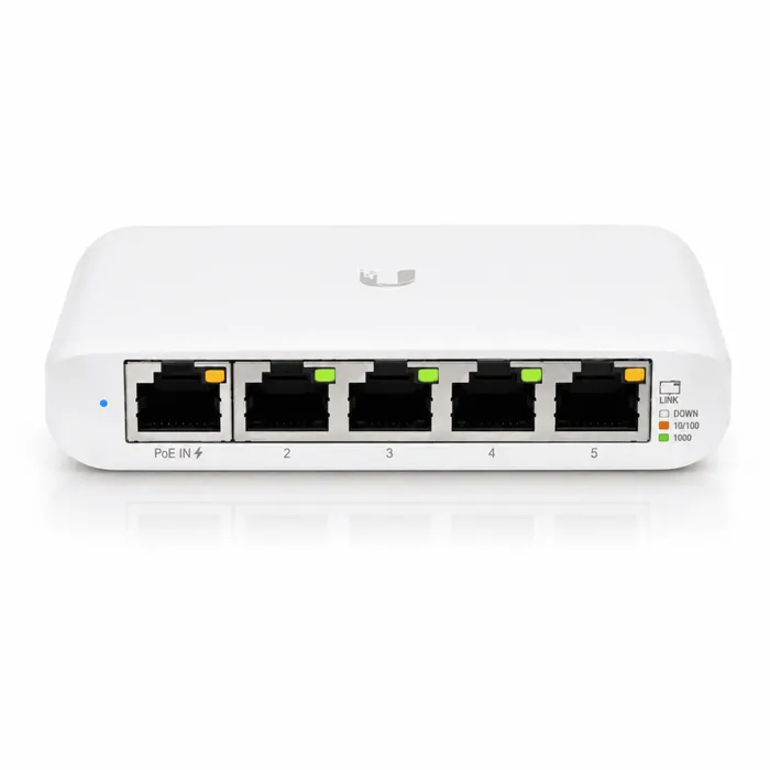 Switch Ubiquiti UniFi USW-Flex-Mini 5 Portas Gigabit PoE RJ45 Gerenciável