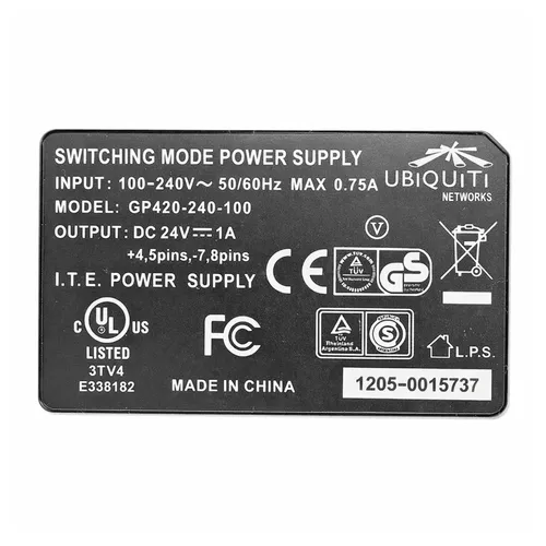 Fonte PoE Ubiquiti 24V 24W 1A Injetor PoE Com Reset Proteção RJ45