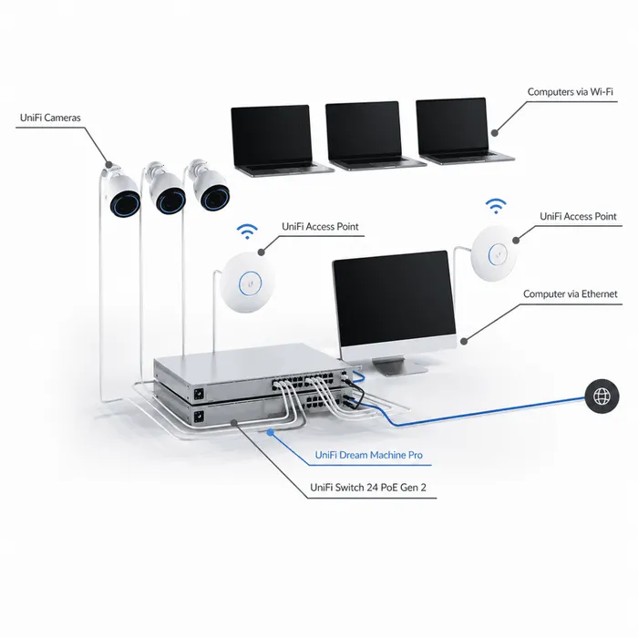 Gateway Roteador Ubiquiti UDM  Pro UniFi 10G SFP+ 8 Portas