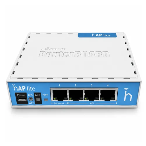 Roteador MikroTik hAP lite RB941-2nD WiFi 4 300Mbps 4 Portas
