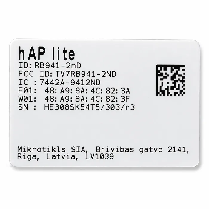 Roteador MikroTik hAP lite RB941-2nD WiFi 4 300Mbps 4 Portas