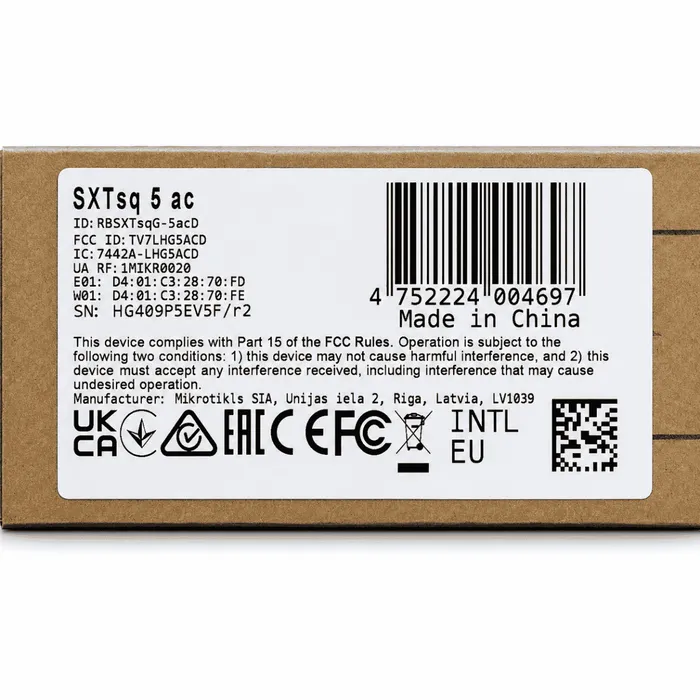 Antena CPE MikroTik SXTsq 5 ac 5GHz 16dBi Gigabit PoE Wireless Externa