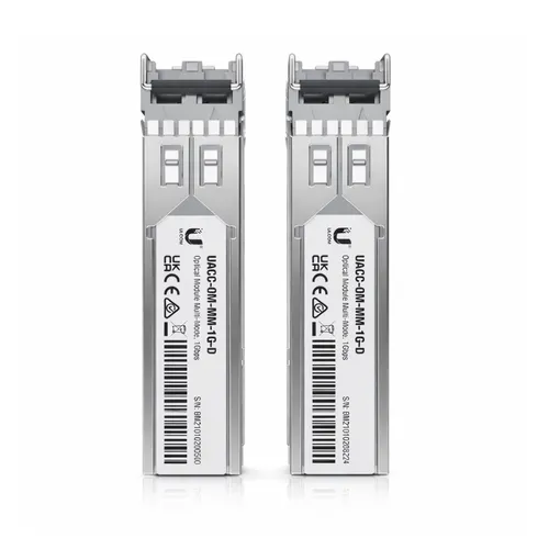 Módulos SFP Ubiquiti 1Gbps Multimodo LC Duplex 550m 850nm Kit 2 Un Alta Performance 