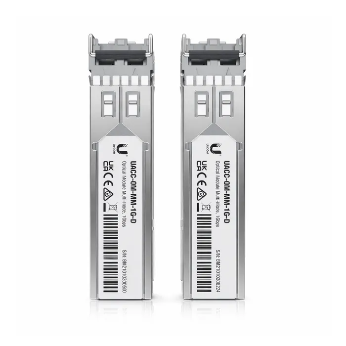 Módulos SFP Ubiquiti 1Gbps Multimodo LC Duplex 550m 850nm Kit 2 Un Alta Performance 