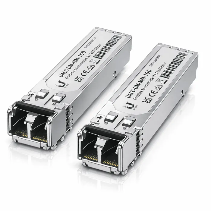 Módulos SFP Ubiquiti 1Gbps Multimodo LC Duplex 550m 850nm Kit 2 Un Alta Performance 