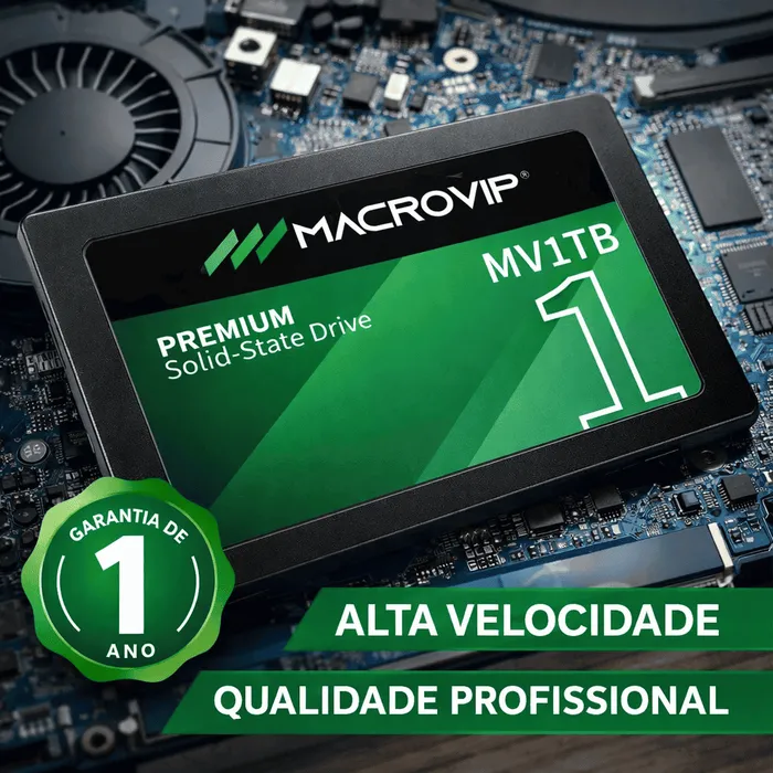 SSD Macrovip 1TB SATA 3 2.5 6Gb/s Leitura Velocidade 520MB/s