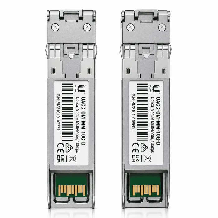 Kit 2 Módulo SFP+ Ubiquiti 10G 300m Multimodo LC UACC-OM-MM-10G-D-2 
