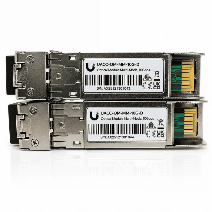Kit 2 Módulo SFP+ Ubiquiti 10G 300m Multimodo LC UACC-OM-MM-10G-D-2 