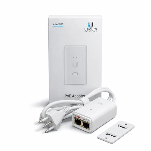 Fonte PoE Ubiquiti 24V 0.3A Gigabit POE-24-7W-G Original