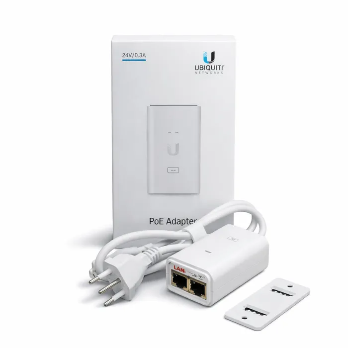 Fonte PoE Ubiquiti 24V 0.3A Gigabit POE-24-7W-G Original