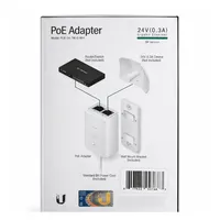 Fonte PoE Ubiquiti 24V 0.3A Gigabit POE-24-7W-G Original - imagem 6