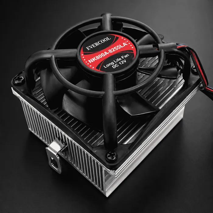 Cooler CPU AMD Processador Evercool NK805A 80mm Silencioso Alumínio