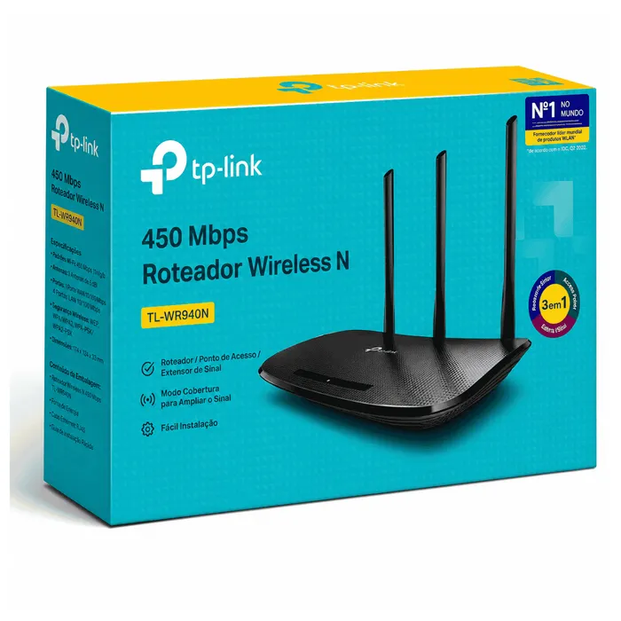 Roteador TP-Link TL-WR949N N450 450Mbps 3 Antenas Wi-Fi