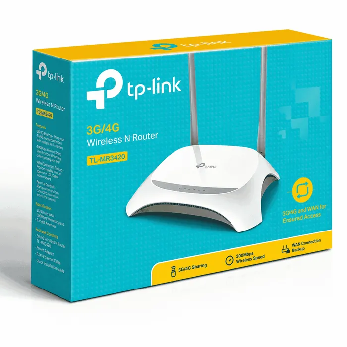 Roteador Modem TP-Link TL-MR3420 3G/4G 300Mbps Wi-Fi USB