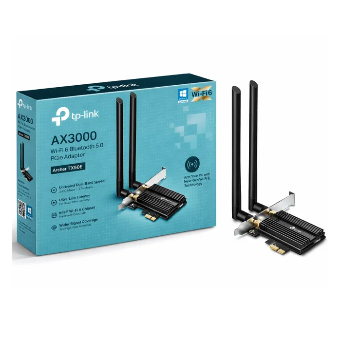 Adaptador Tp-link PCi Express, Archer Tx50e 3000mbps, Wi-fi 6, Bluetooth 5.0, Ax3000