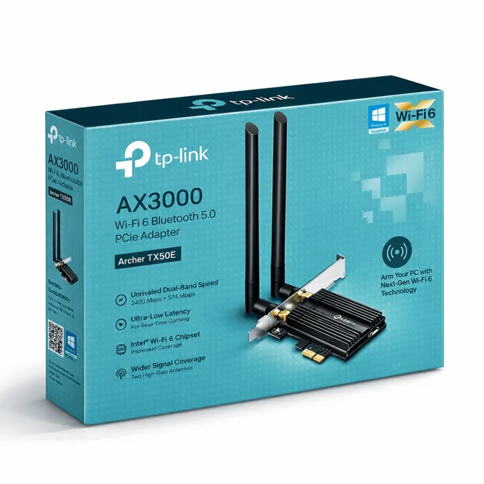 Adaptador Tp-link PCi Express, Archer Tx50e 3000mbps, Wi-fi 6, Bluetooth 5.0, Ax3000