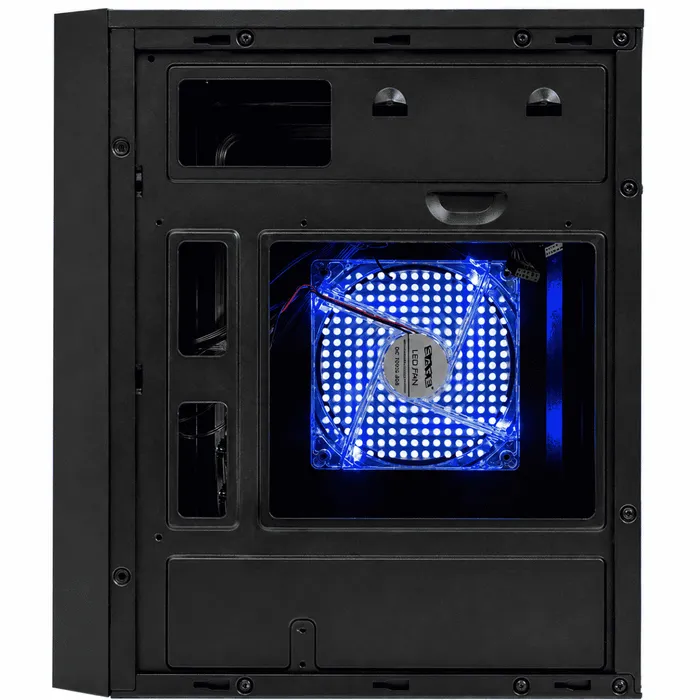 Gabinete Satellite 8202K Micro ATX Preto Com Cooler LED Azul