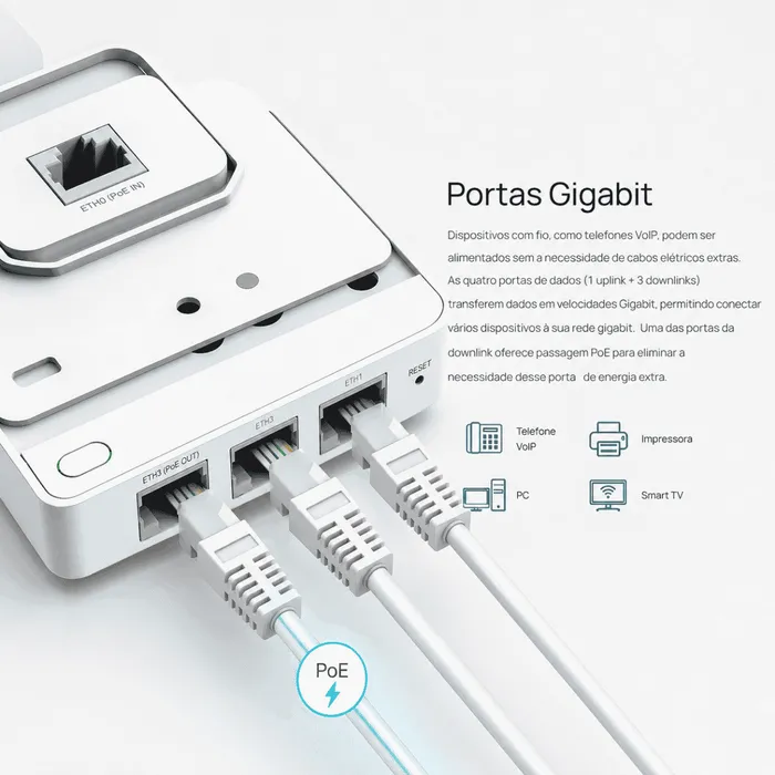 Access Point TP-Link EAP615-Wall AX1800 WiFi 6 Omada Gigabit