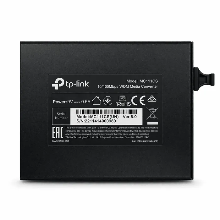 Conversor TP-Link MC111CS WDM 10/100 SC Fibra Óptica 20KM