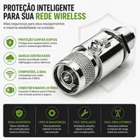 Protetor Contra Surtos TP-Link TL-ANT24SP 2.4GHz Para Raio Antena Wireless - imagem 3