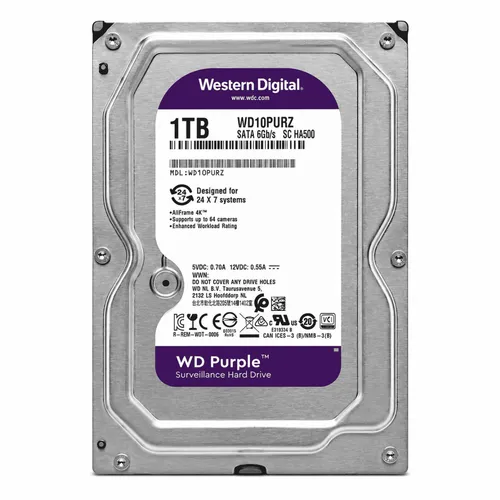 HD Interno WD Purple 1TB SATA III 3,5