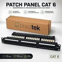 Patch Panel 24 Portas Cat6 RJ45 19 - imagem 5