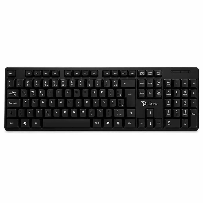 Teclado USB Duex DX KB200 ABNT2 Com Fio - Preto