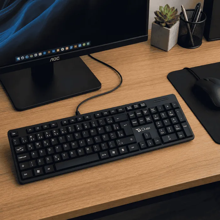 Teclado USB Duex DX KB200 ABNT2 Com Fio - Preto