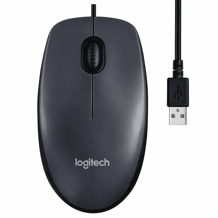 Mouse Logitech M90 USB Óptico 1000 DPI Ambidestro - Preto