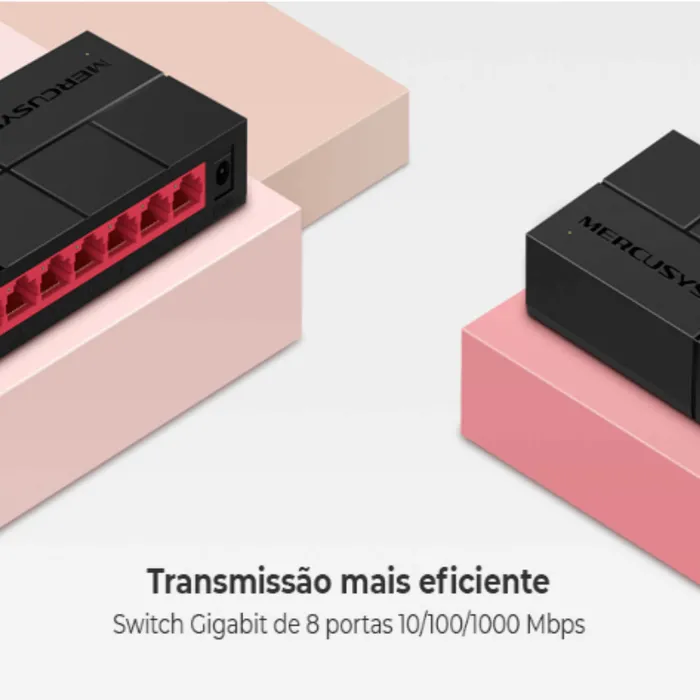 Switch Mercusys MS108G 8 Portas Gigabit 10/100/1000Mbps Rede