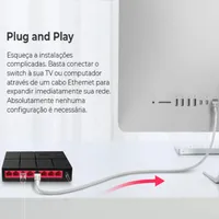 Switch Mercusys MS108G 8 Portas Gigabit 10/100/1000Mbps Rede - imagem 6