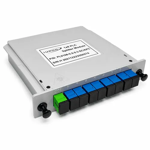 Splitter Óptico PLC 1x8 SC/UPC Box 0.9mm Módulo PDO IURON