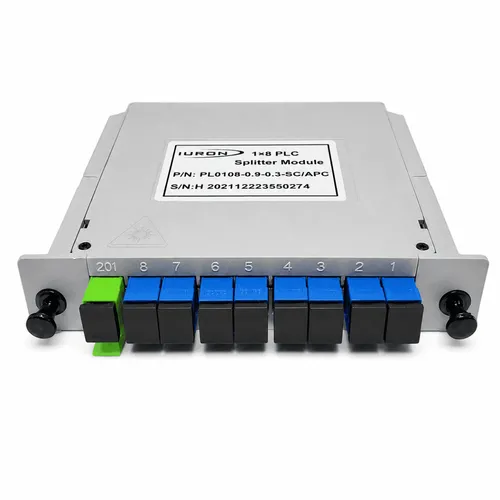 Splitter Óptico PLC 1x8 SC/UPC Box 0.9mm Módulo PDO IURON