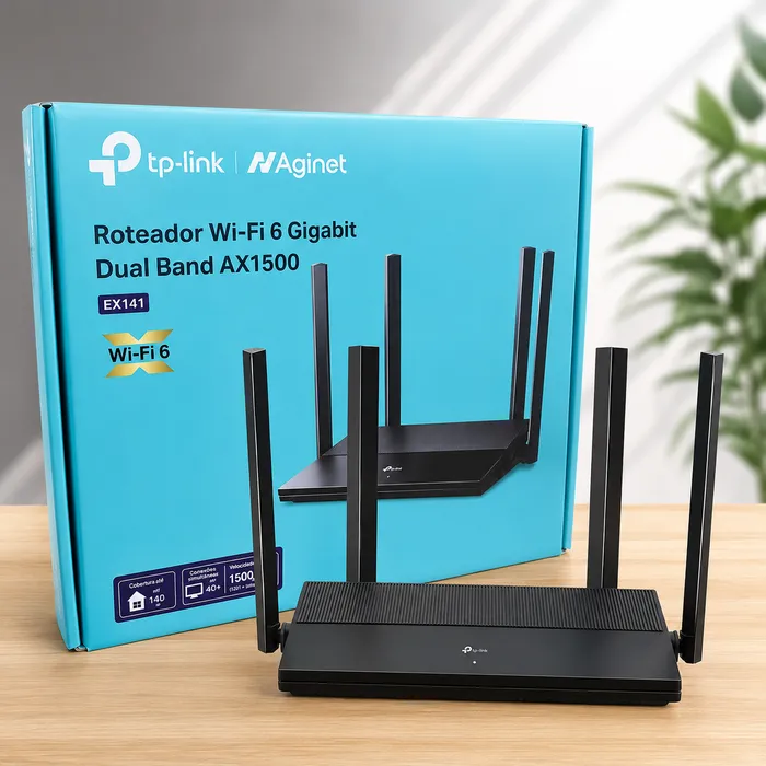 Roteador TP-Link EX141 AX1500 WiFi 6 Dual Band Gigabit EasyMesh