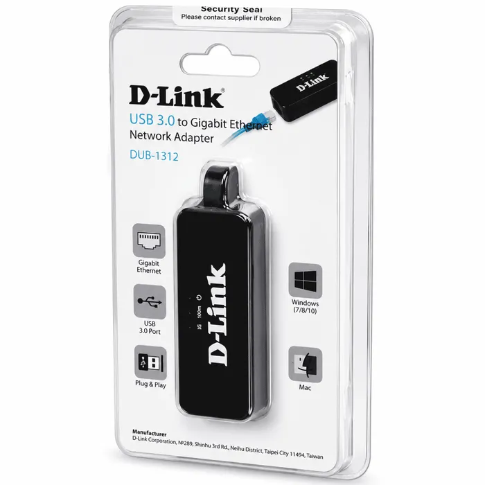 Adaptador Extensor De Rede USB 3.0 Ethernet RJ45 Gigabit D-Link DUB-1312 1Gbps