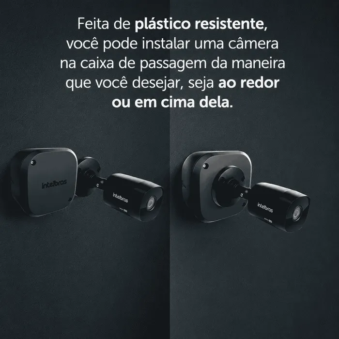 Caixa Plástica Organizadora Passagem Fios Câmera CFTV VBOX 1100