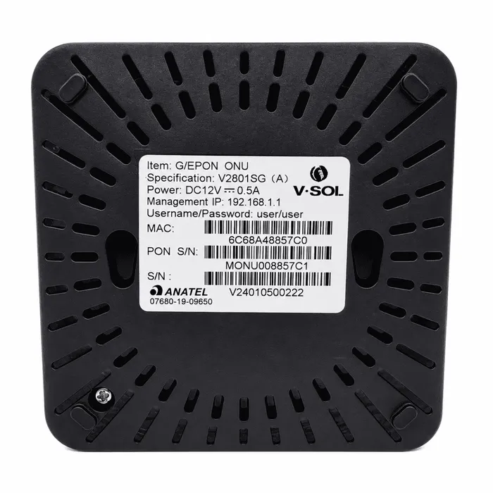 Modem Fibra Ótica ONU XPON V2801SG GPON EPON 1GE Gigabit SC/APC FTTH