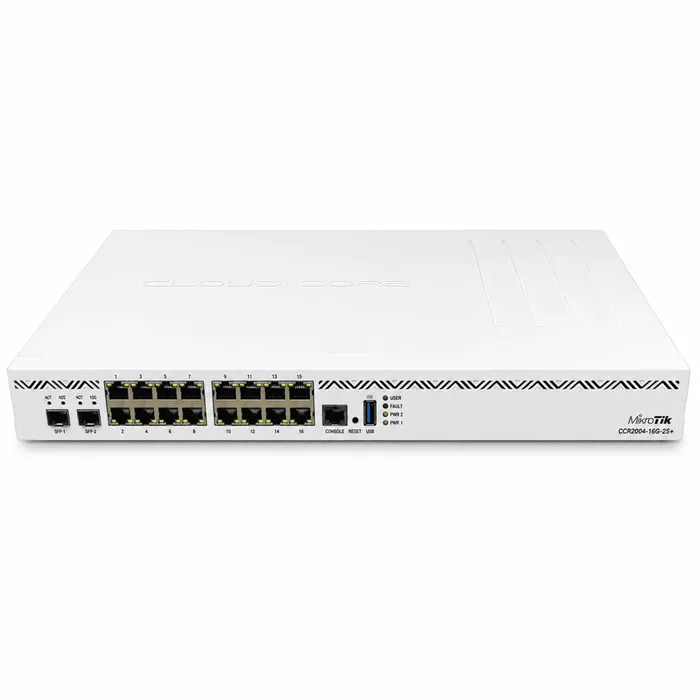 Roteador MikroTik CCR2004-16G-2S+ 16 Portas Gigabit 2 SFP+ 10G