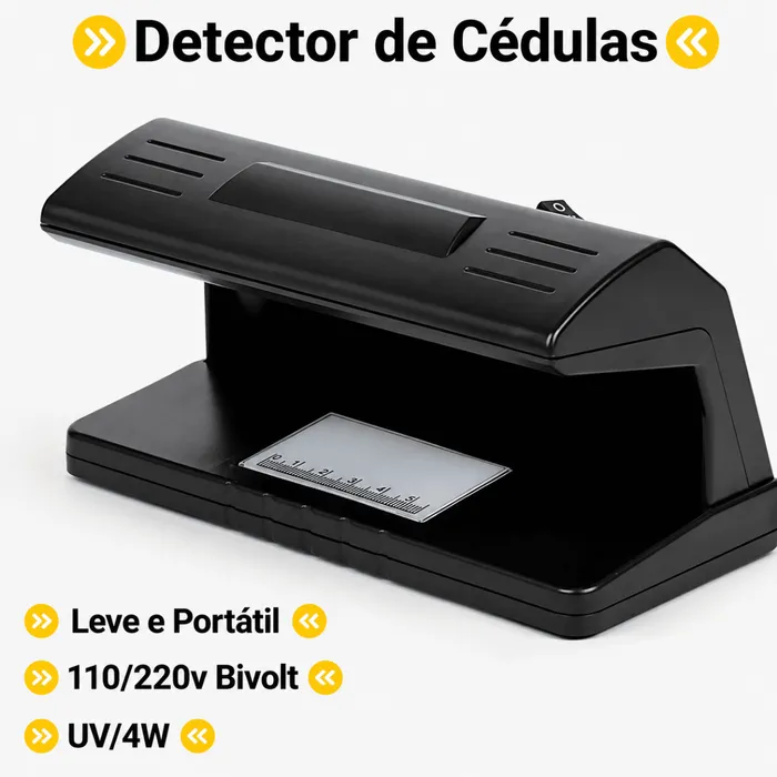 Detector Notas Falsas UV BM-F913 Verificador Cédulas Dinheiro